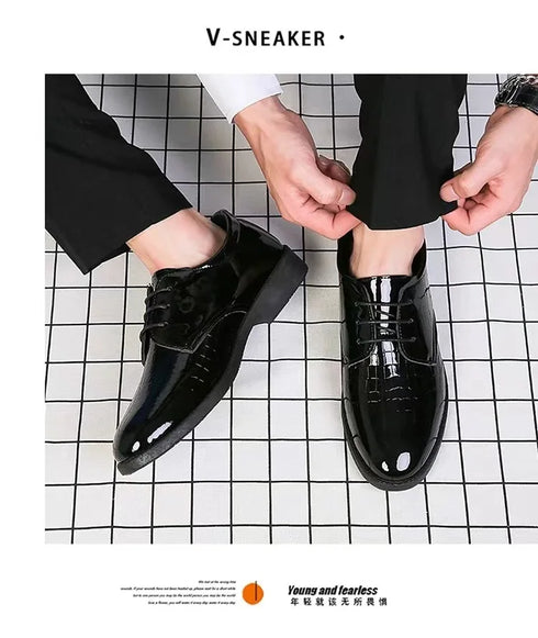 Men Leather Shoes Business Formal Fashion Korean Style Casual Versatile Footwear